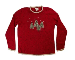Button Trees-Small Christmas Sweater