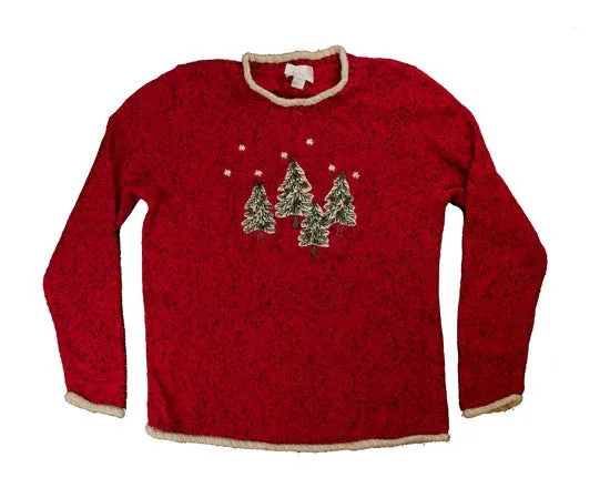 Button Trees-Small Christmas Sweater