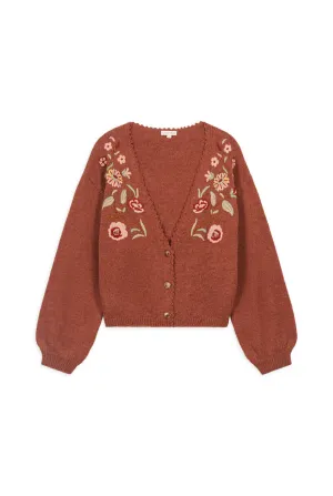 Cardigan Lunami-Chestnut