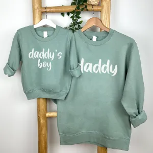 Daddy & Daddy's Boy Script Matching Sweatshirts