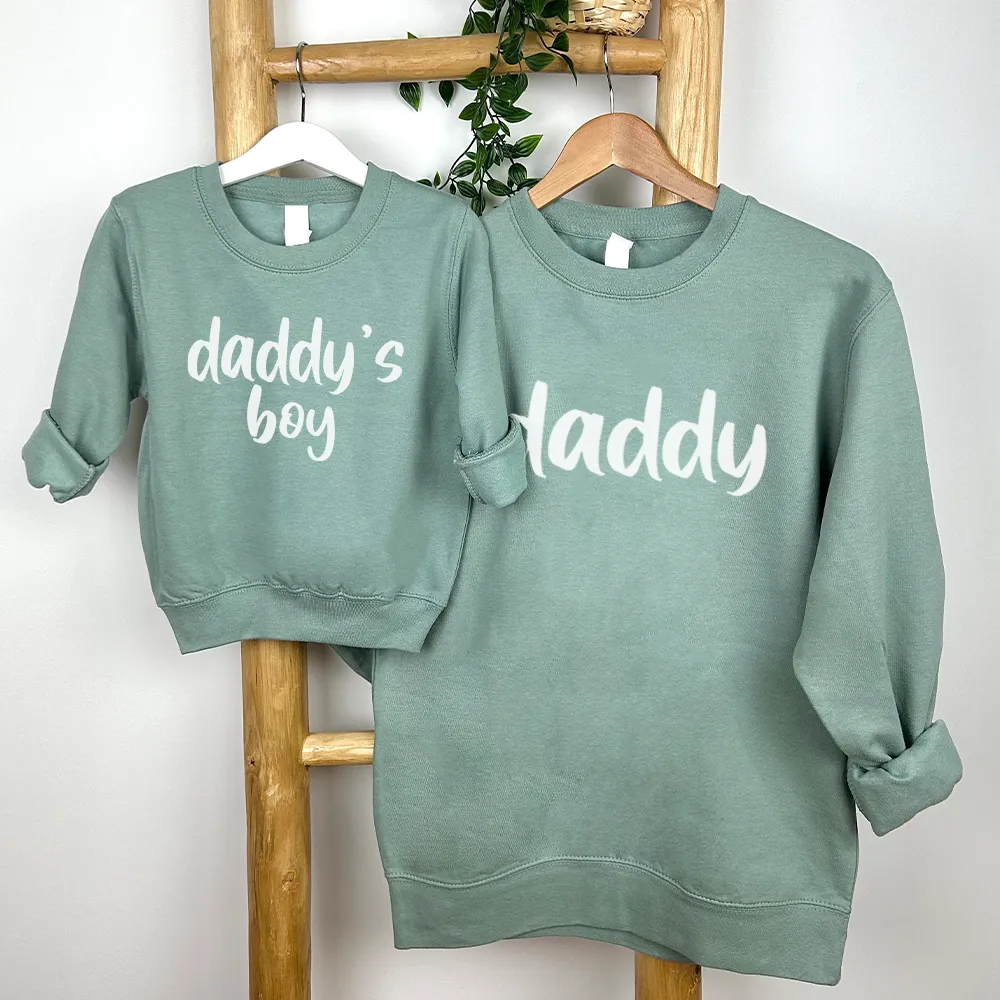 Daddy & Daddy's Boy Script Matching Sweatshirts