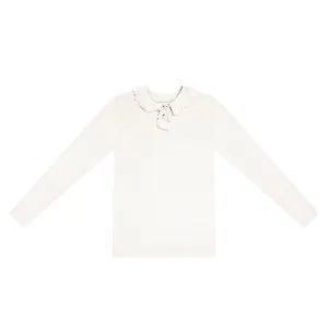 Kipp White Collared Sweater