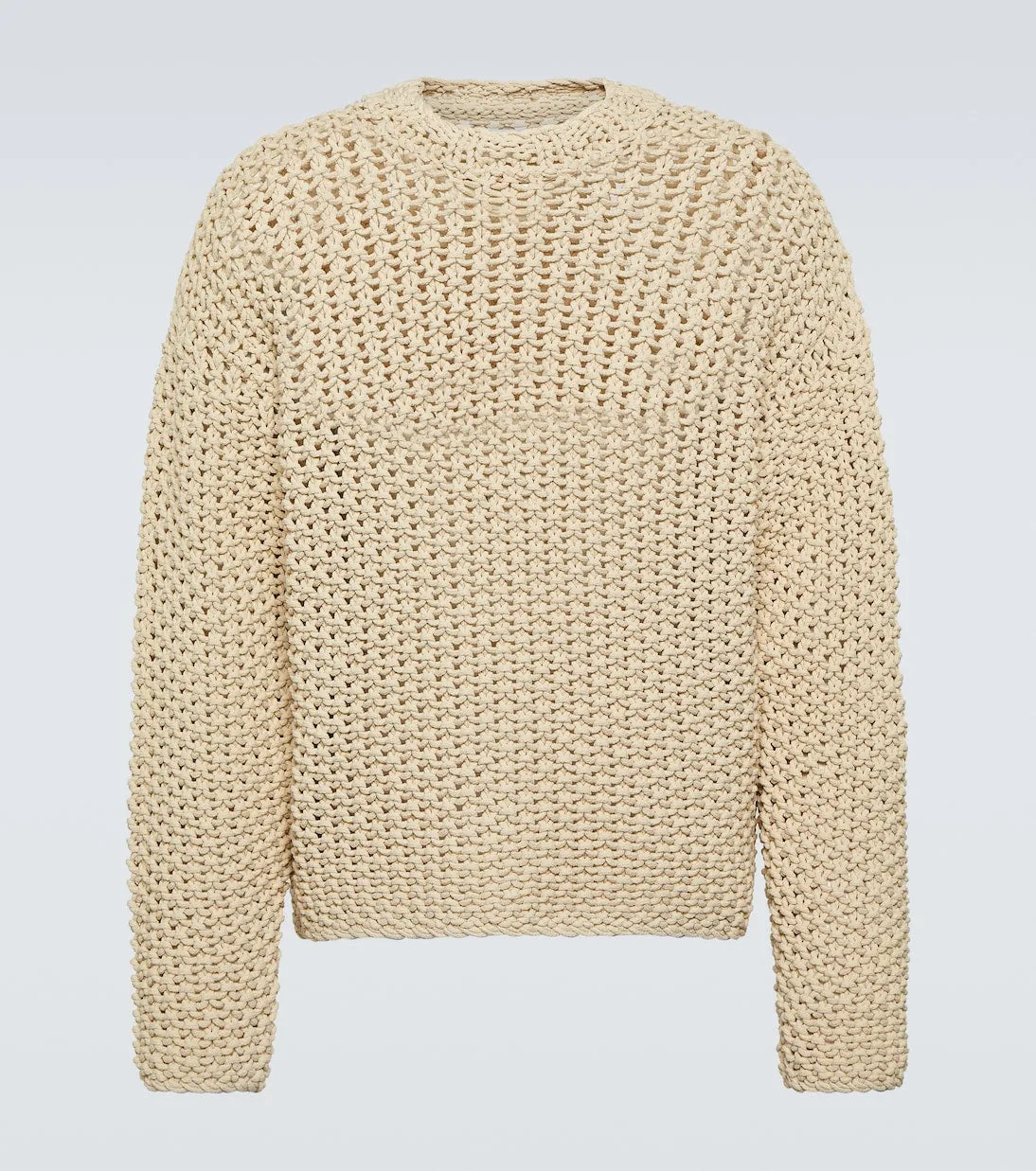 Marina sweater with macrame logo Stone Island, beige