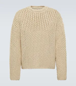 Marina sweater with macrame logo Stone Island, beige