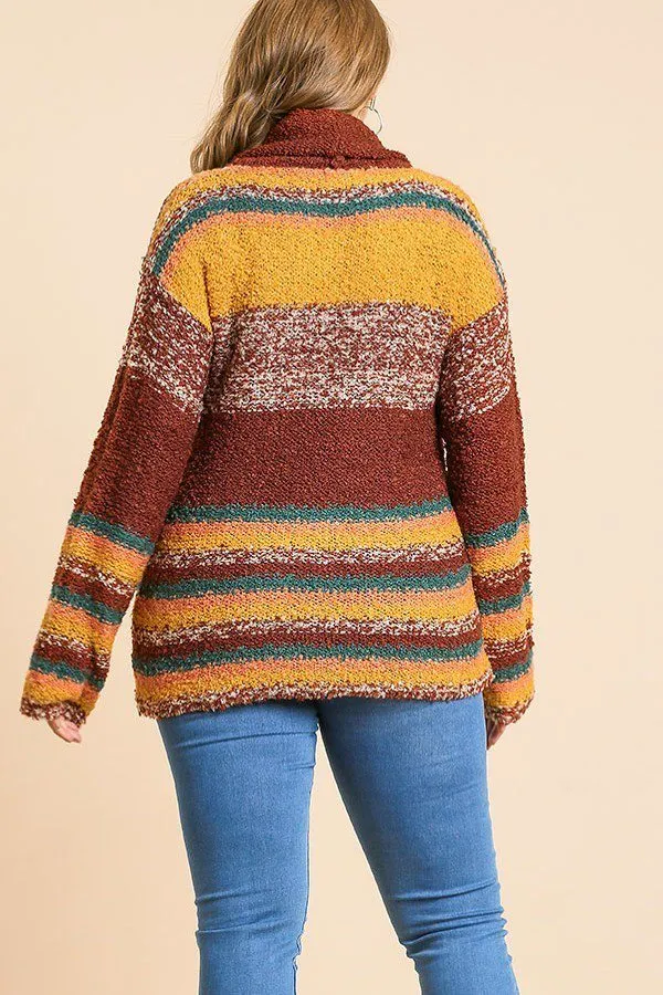 Milticolor Long Sleeve Pullover Sweater