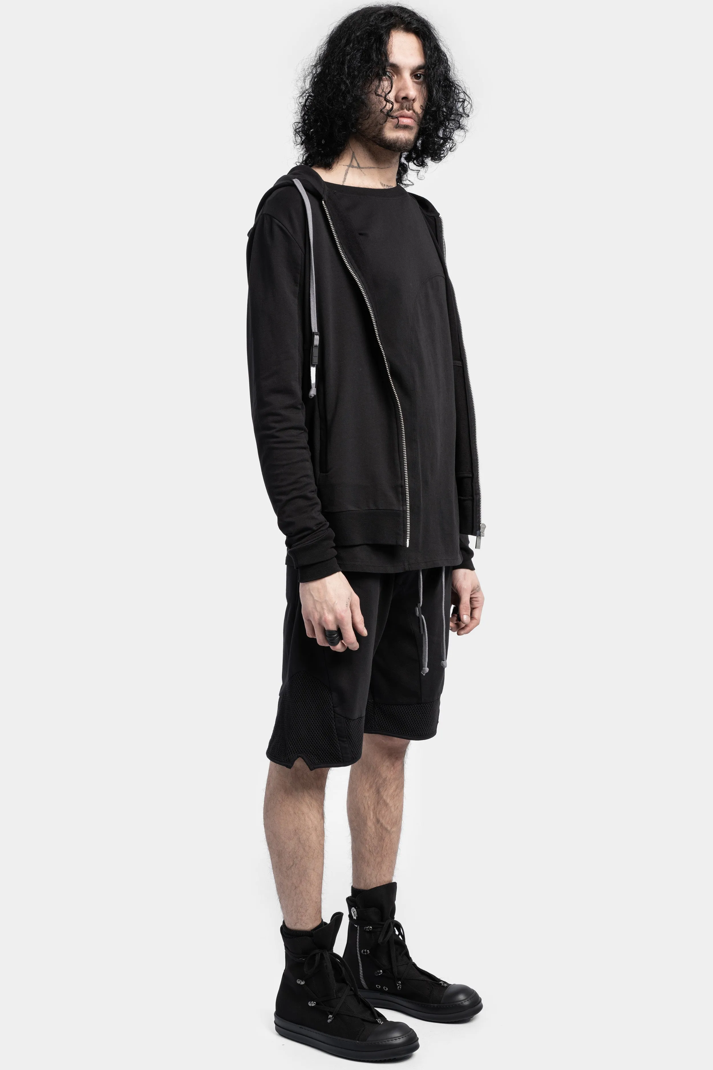 Zip hoodie pullover, Black